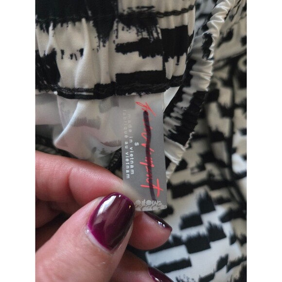 Free People Movement Aces Printed Pants White/Black Size Small NWOT - Picture 5 of 7